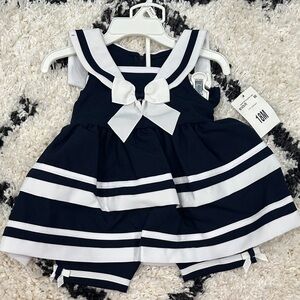 Bonnie Jean Navy and White Kids Matching Set